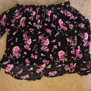 off the shoulder floral top